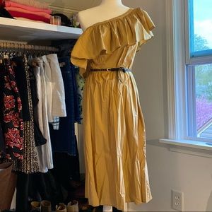 One- shoulder Poplin Dress